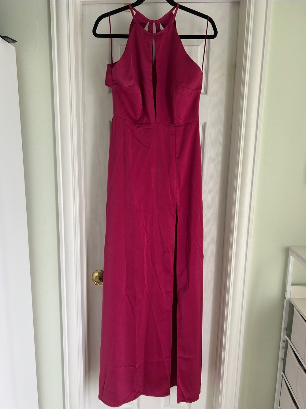 Showpo Women's Halter Maxi Dress in Fuchsia